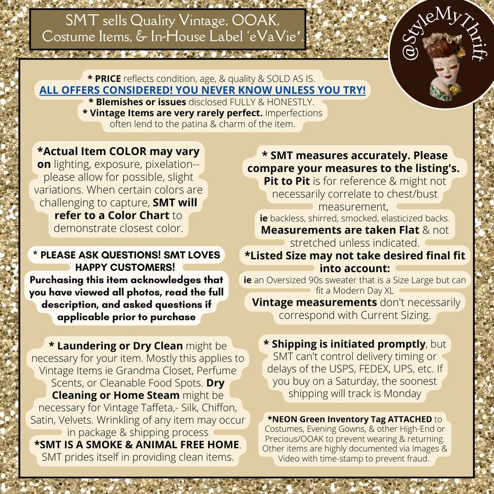 Style My Thrift--What To Know When Purchasing from SMT--Vintage, Costume, OOAK